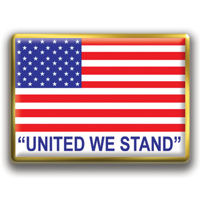 In Stock Rectangle American Flag / “United We Stand” theme